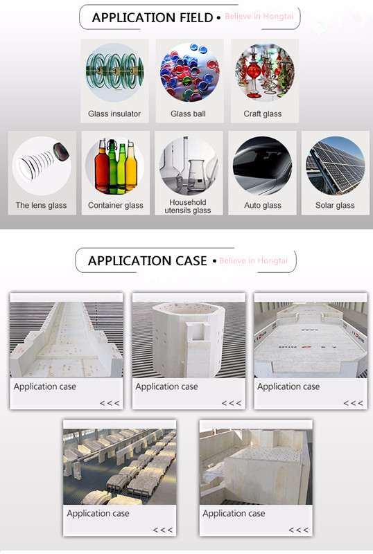 Temperature Fused Alumina Brick for Glass Production Refractoriness Degree Super-Class