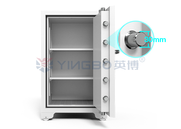Adjustable Shelves Fireproof Safe Box Solid Steel Latches Secure Valuables Documents