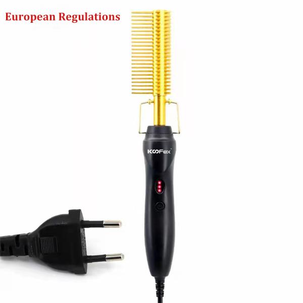 Household Hot Hair Straightener Ceramic Electric Hair Straightening Comb Curling