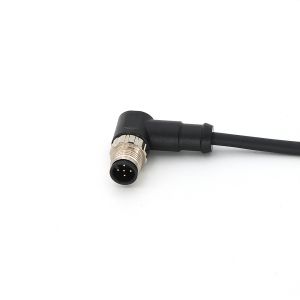 M12 Molded Cable Connectors With A Coding 5 Pin Plug Sensor IO Power Cord