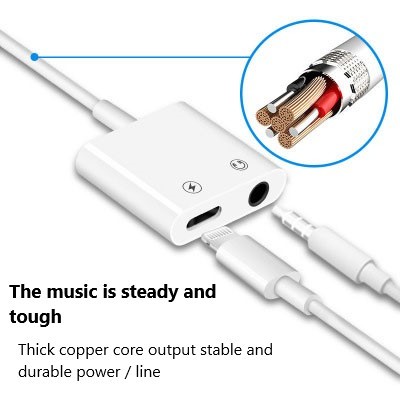 2 In1 Double Aux Audio To 3.5mm Earphone Splitter Adapter 65g