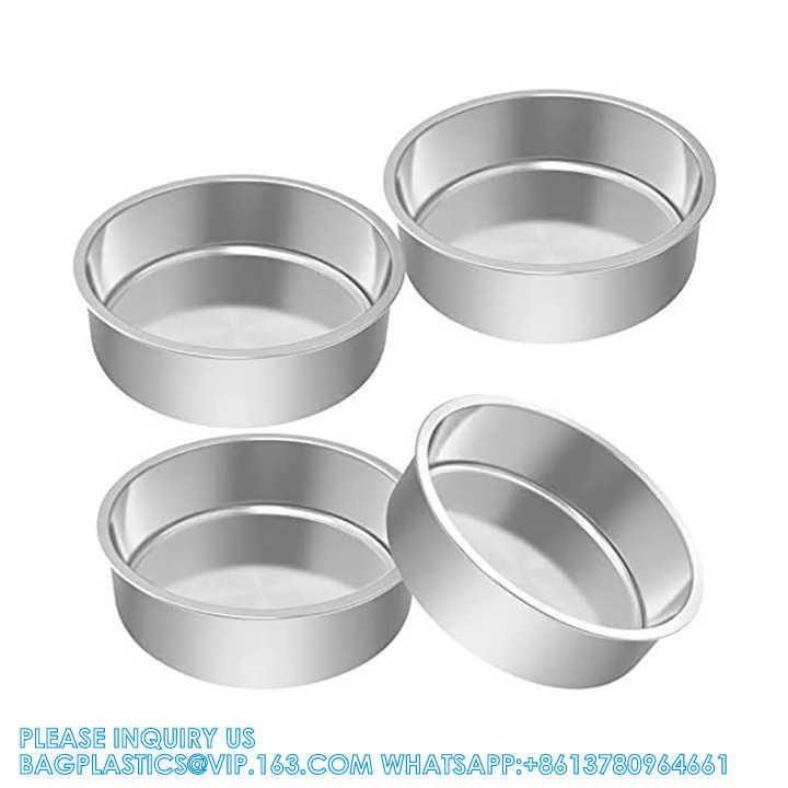 4-Inch, 6-Inch, 8-Inch Cake Pan Set For 3-Tiered Cake - Aluminum Cake Pans Sets For Baking Wedding Birthday Cakes