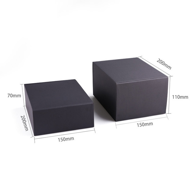 Black Custom Flat Shipping Mailer Boxes With Custom Design