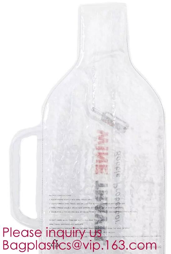 Bottle Protector Bubble Travel Bag,Travel Trip Bag With Bubble Inside And Double Zip lockks,Sleeve Travel Bag - Inner Skin