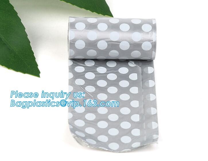 plastic t-shirt shape bag/ diaper sack bag with powder scent, biodegradable custom baby disposable diaper nappy bag, pac