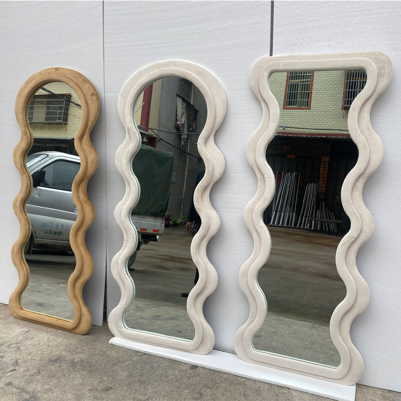 Standing Wavy Oversized Arched Floor Mirror 71x32 Dressing Room