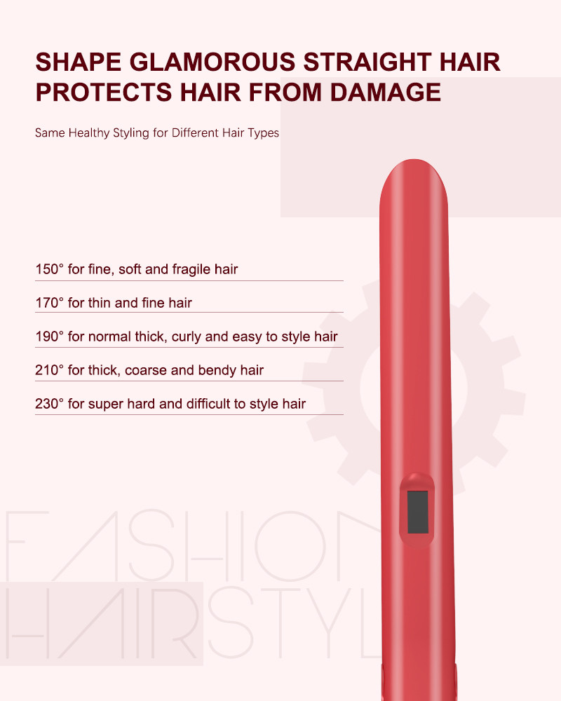 45W Ceramic Flat Iron Hair Straightener 3D Floating Titanium Plates
