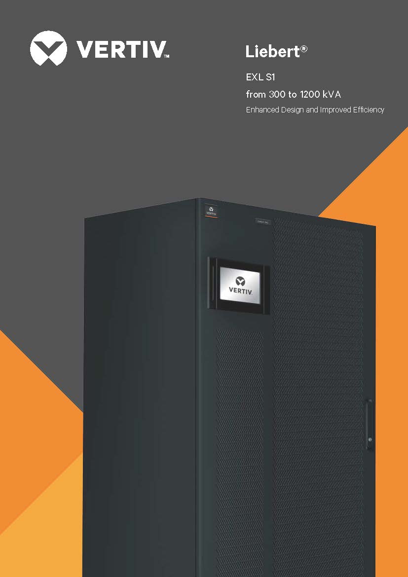 1200 Wh Electric Energy 300-1200KVA Power Level Vertiv Liebert EXL UPS for IDC Backup