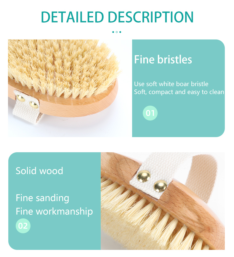 Vegan Exfoliator Dry Body Brush For Boay Back Cleansing Eco-friendly