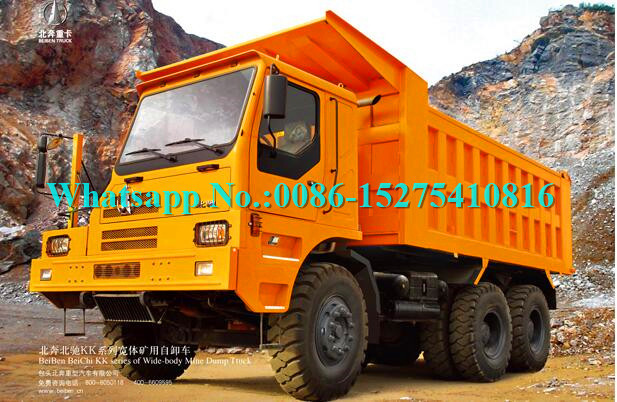North Benz Brand Beiben 6x4 7042KK 70Ton 420hp Heavy Off Road Tipper Mining Dump Truck for DR CONGO