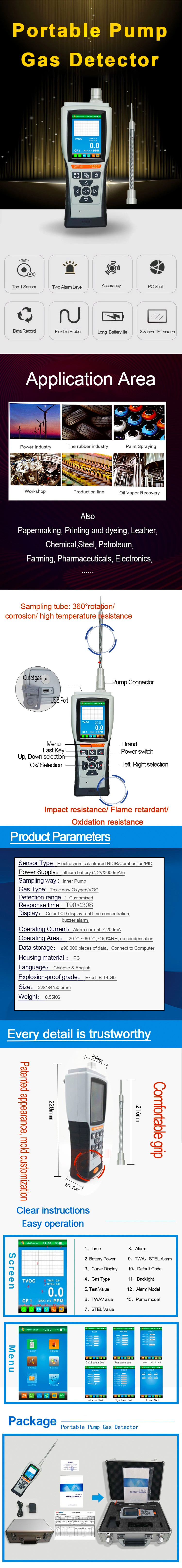 Carbon Monoxide Buzzer Single Gas Detector CO Gas Detector For Industrial Mine