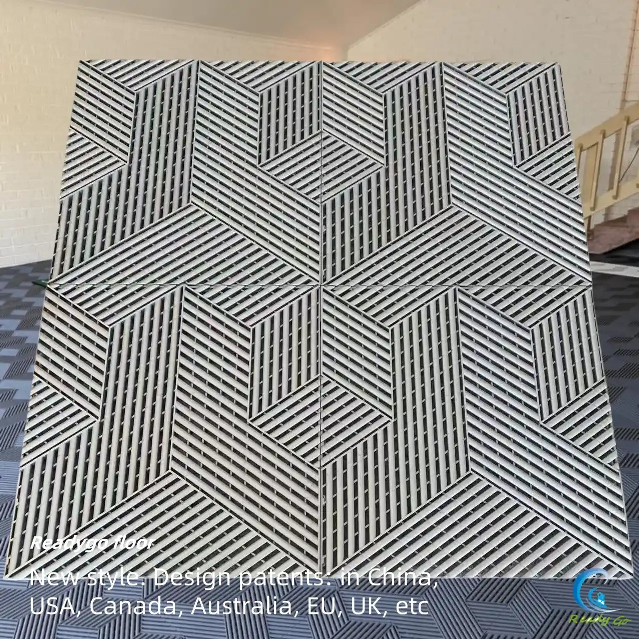 Polypropylene Garage Floor Tiles 2500Lbs Interlocking Garage Flooring Chemical Resistance