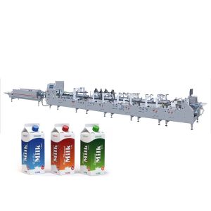  Automatic Beverage Boxes Milk Boxes Flame Sealing and Folding Machine Manufactures