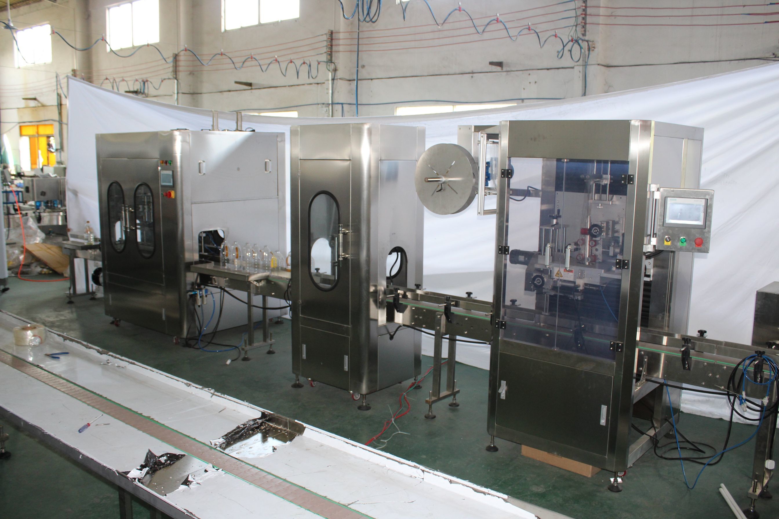 china factory easy handle automatic liquid, paste, cream filling sealing capping machine line and packaging equipment