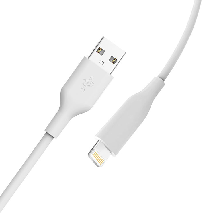 MFI C89 Braided Iphone Cable OD 3.5mm Iphone Lightning Cable 2m