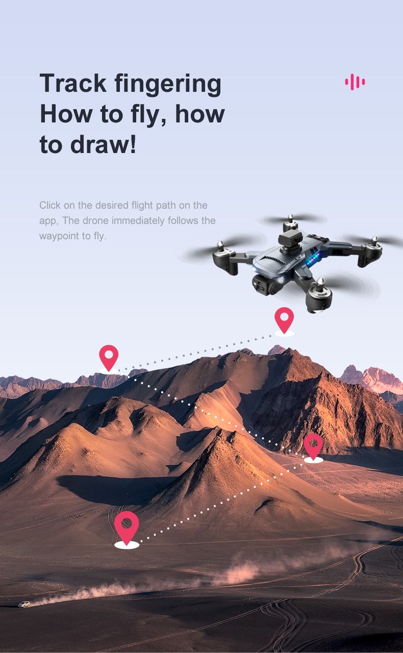 Smart GPS Optical Flow Quadcopter Drone with Obstacle Avoidance and Image Transmission Distance of 200M