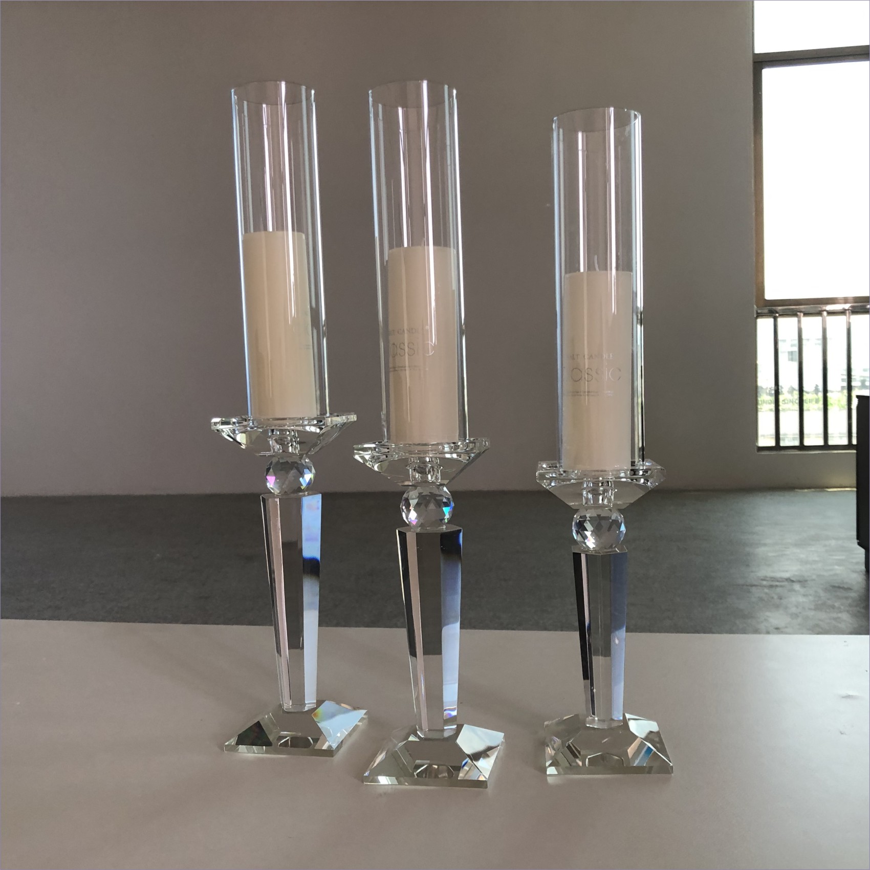 Gold Candlestick Holders Wedding Deco Centerpiece Metal Gourd 25CM 20CM
