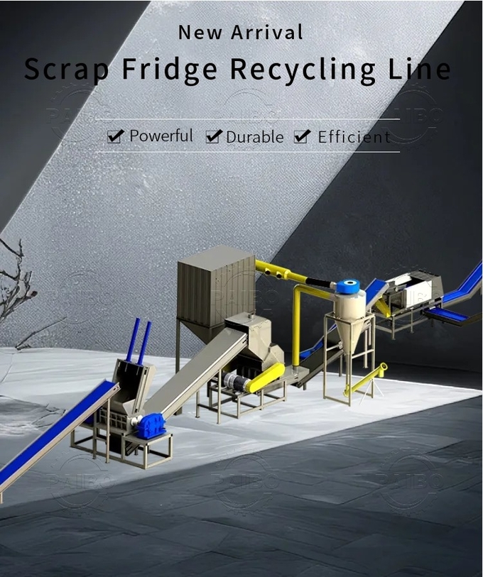 600KG/H Fridge Crush Recycling Machine and Shredder for Electronic Waste Crushing Line