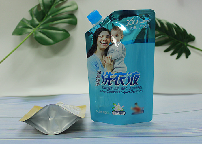 Reusable Plastic Spout Pouch Bag For Baby Food / Liquid BPA Free Gravure Printing