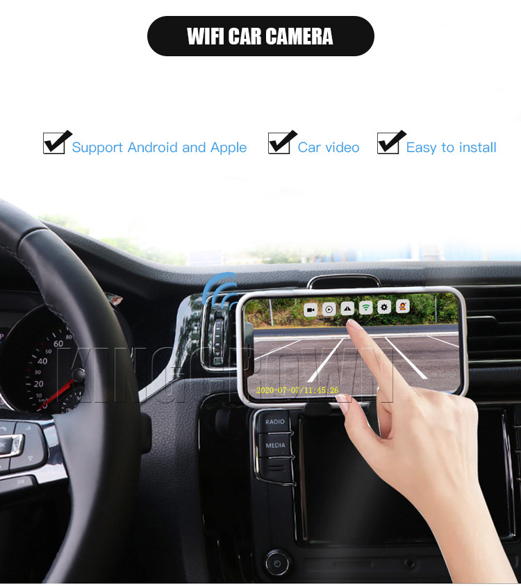 140deg View Angle Vehicle Data Recorders DC12V IP68 Wireless Rear View Camera
