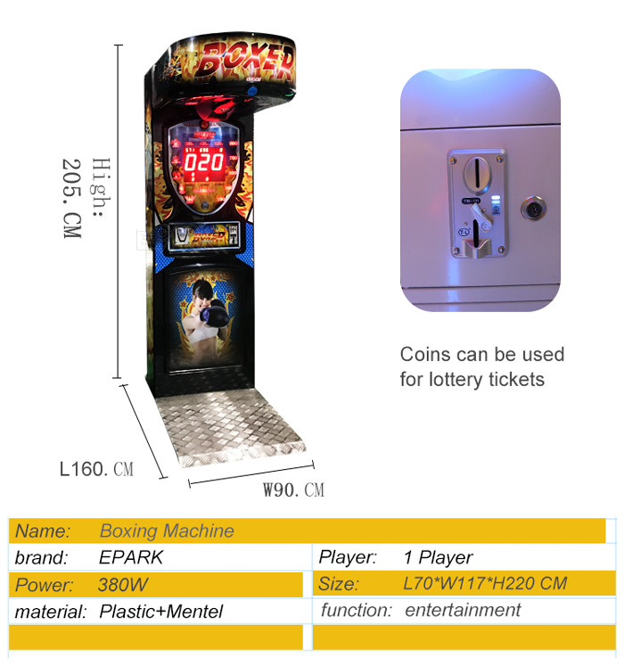 Cola Redemption Game Machine Sports Playing Hit Target Arcade Game Boxing Punch Machine