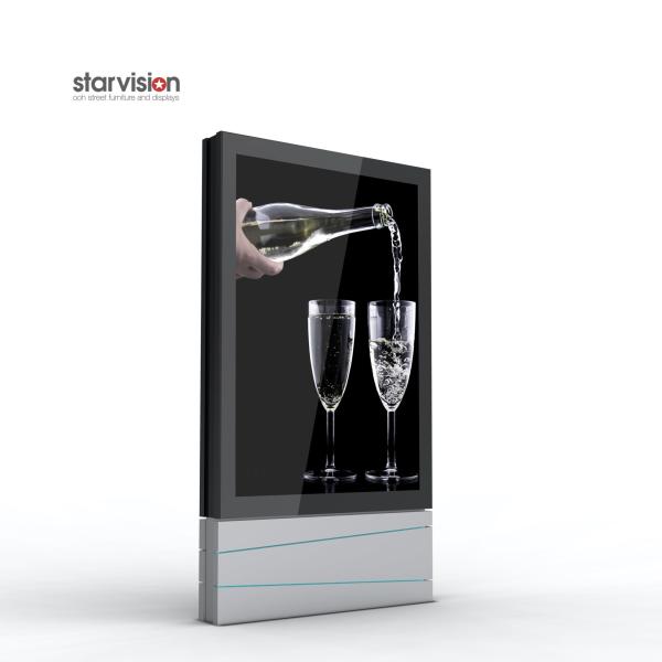 55 65 75 86Inch Single Side Outdoor Lcd Advertising Displays 3000nits For Urban