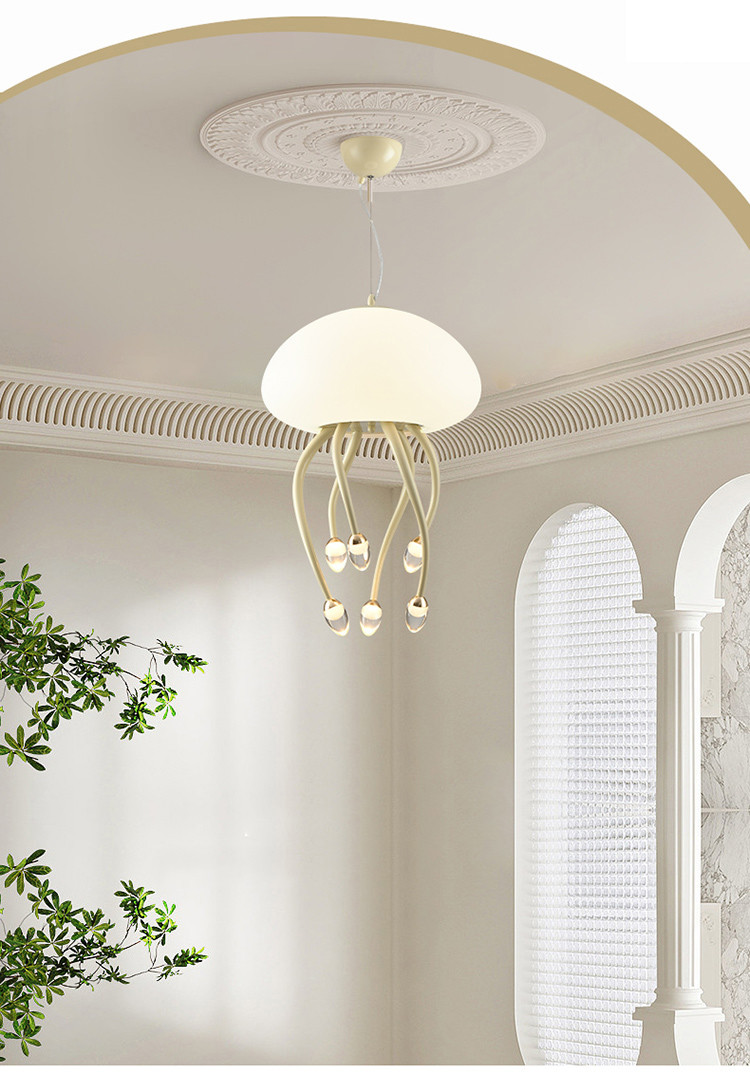 Cream style designer jellyfish chandelier minimalist and creative living room light(WH-AP-563)