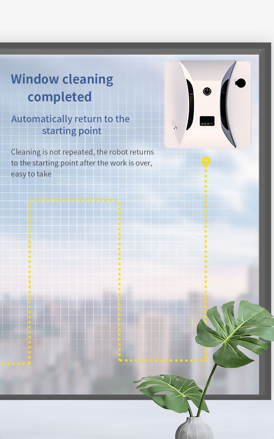 US Plug Rise Exterior Window Cleaning Robot with Remote Control and 500mAn Lithium Battery