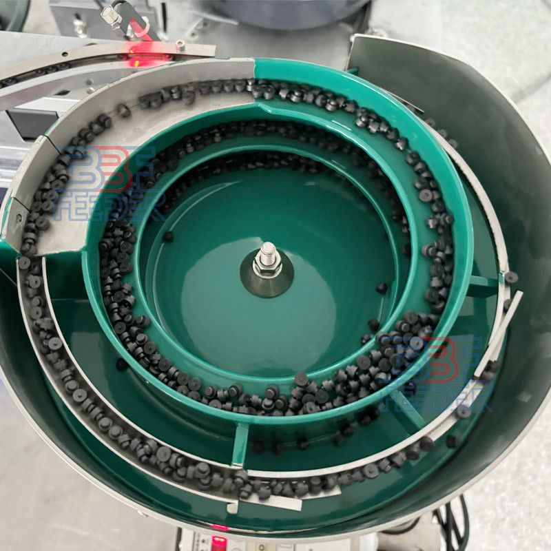 PU Coating Vibratory Bowl Feeder Small Plastic Product Rotating Vibration Feeder