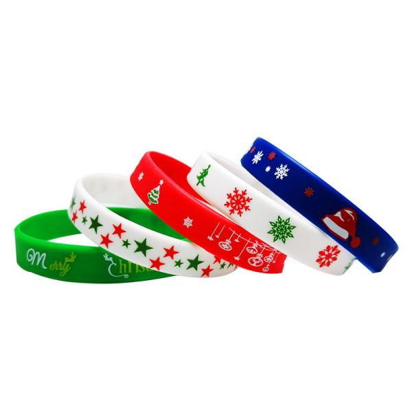 Customized Silicone Wristbands Merry Christmas For Advertising Promotional
