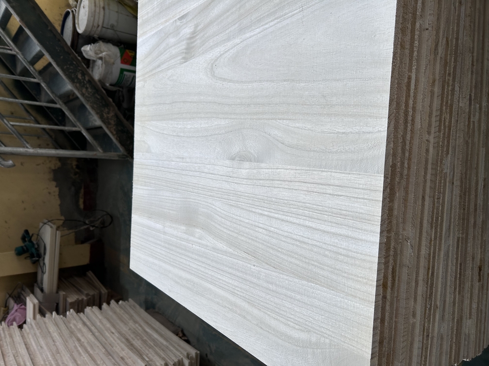 Custom Size Wood Tabletop with Bleached Paulownia Panel and 2440x1220 or 1200x600 Size