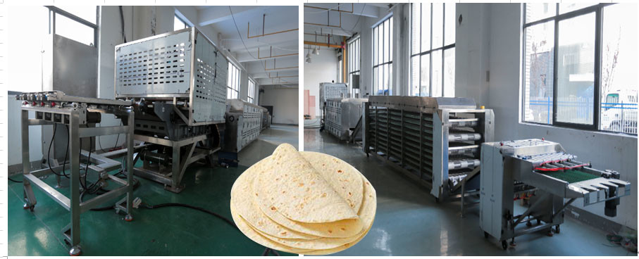 Double Heads 8inch Flour Tortilla Making Machine 1400 Pcs/Hour