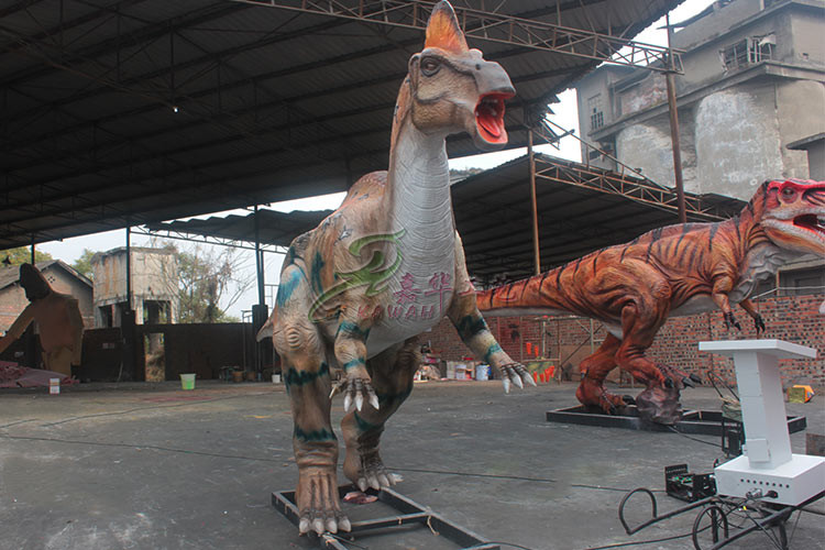 Park Animal Realistic Animatronic Dinosaur Kiddie Remote Control Walking Rides