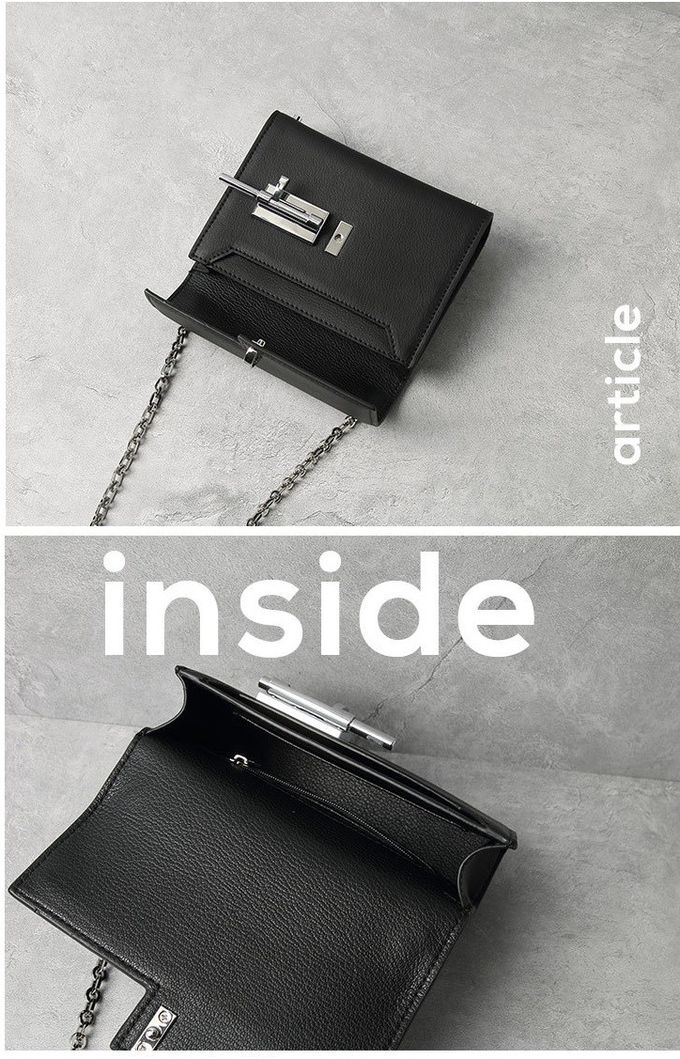 Black Crossbody Genuine Leather Shoulder Bags Barrel Shaped