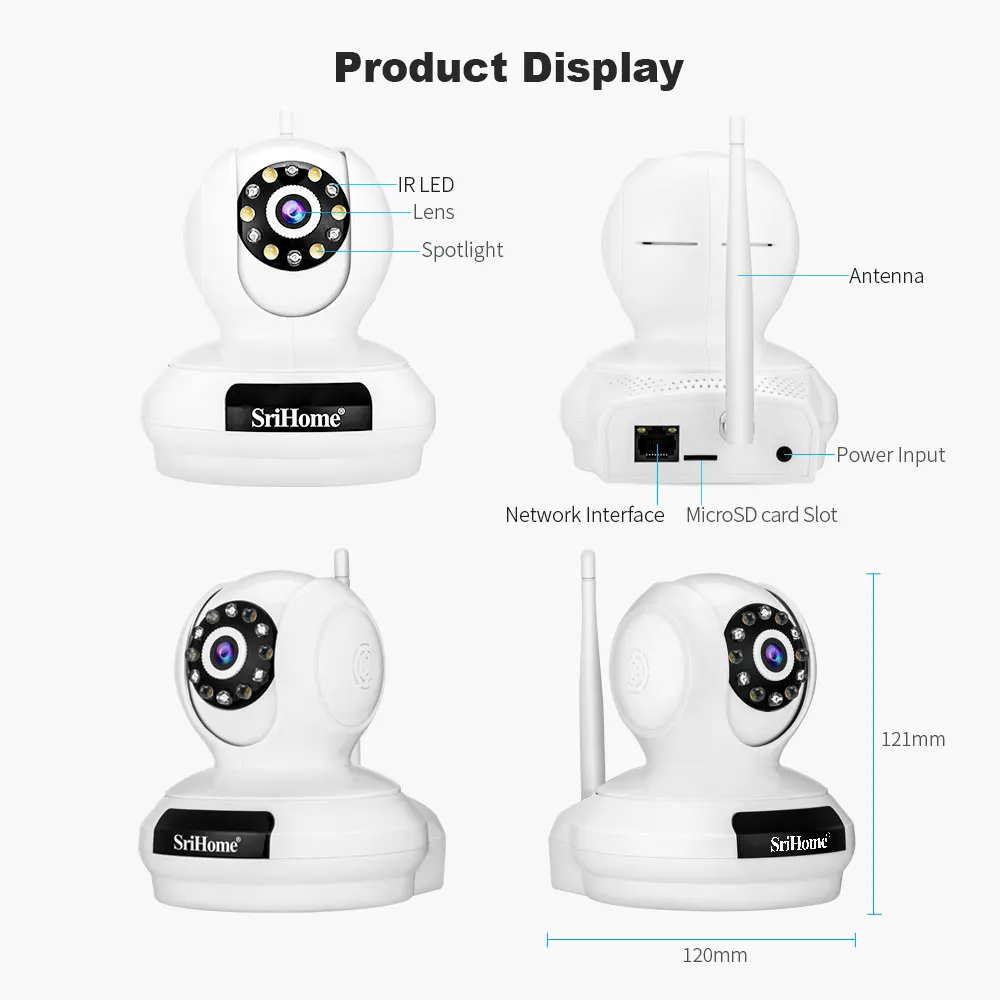 5MP Infrared Light And Warm Light Camera Indoor Security 355 Support Two-Way Audio Camera Network WiFi Camera