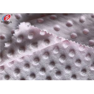 China 100% Polyester Embossed Minky Dot Super Soft Minky Plush Fabric on sale