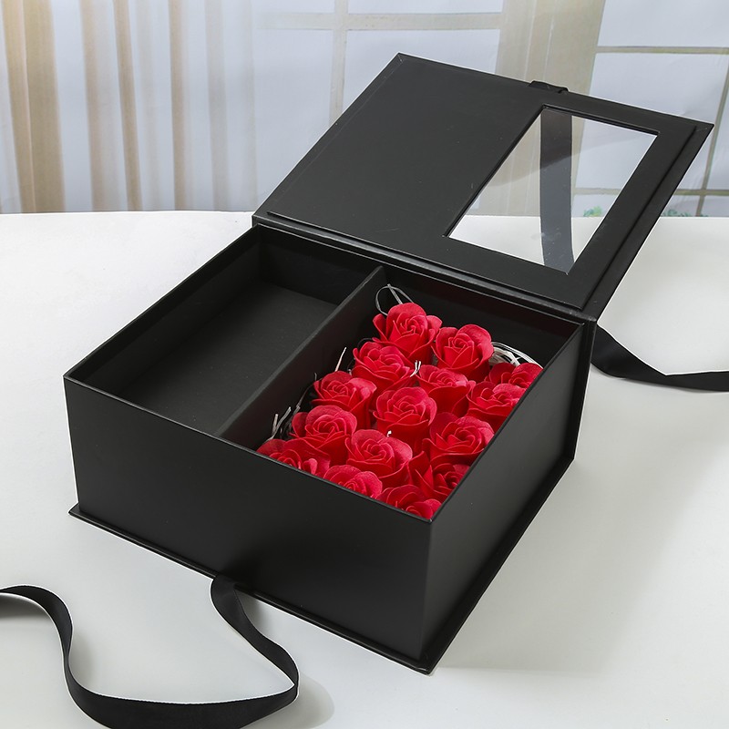 Handmade Luxury Square Flower Gift Box Custom Order Accepted for Soap Paper Packaging
