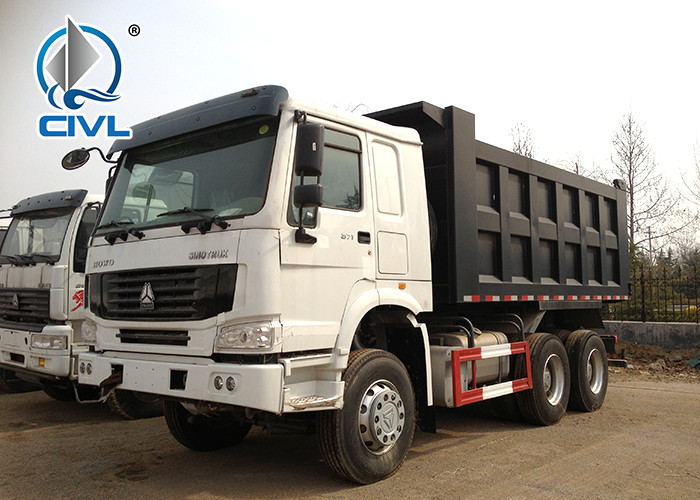 New Diesel Heavy Duty Dump Truck Payload 30 Tons 10 Wheels Hyva 16m3 Bucket white color