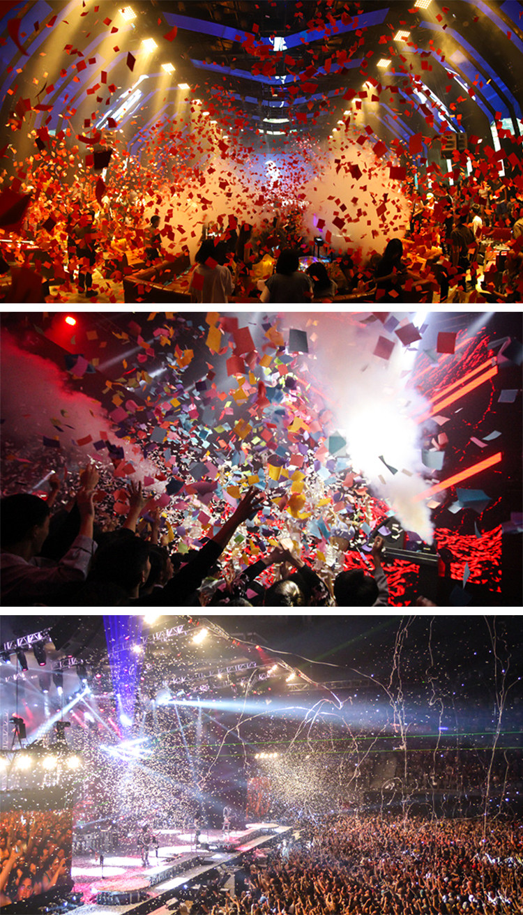 Mini Ceiling Dmx Controlled Confetti Cannon Eco Friendly