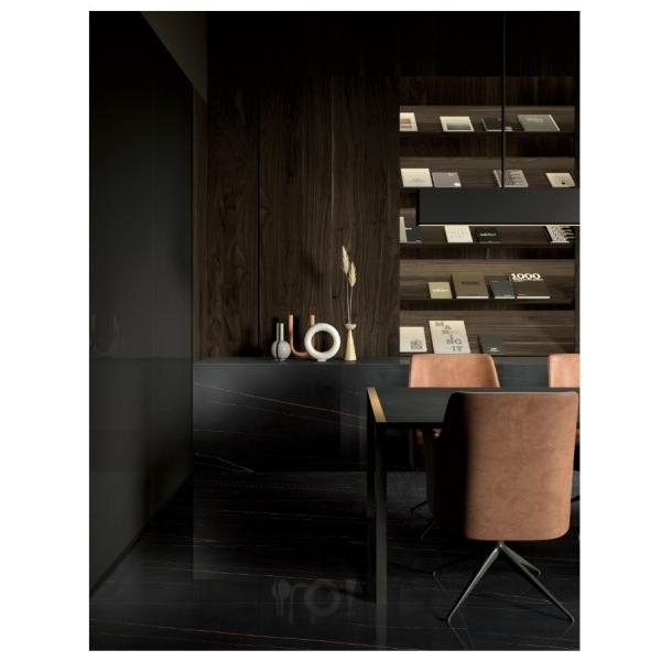 Vitrified Tiles Royal Black and Rust Floor 30x30 Porcelain Glossy Black Floor