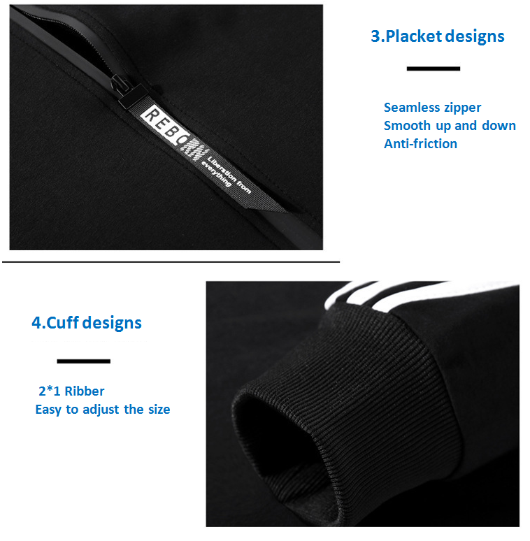 Custom Your Own Brand Mens Sports Tracksuits Lightweight Cotton Hoodie Printed