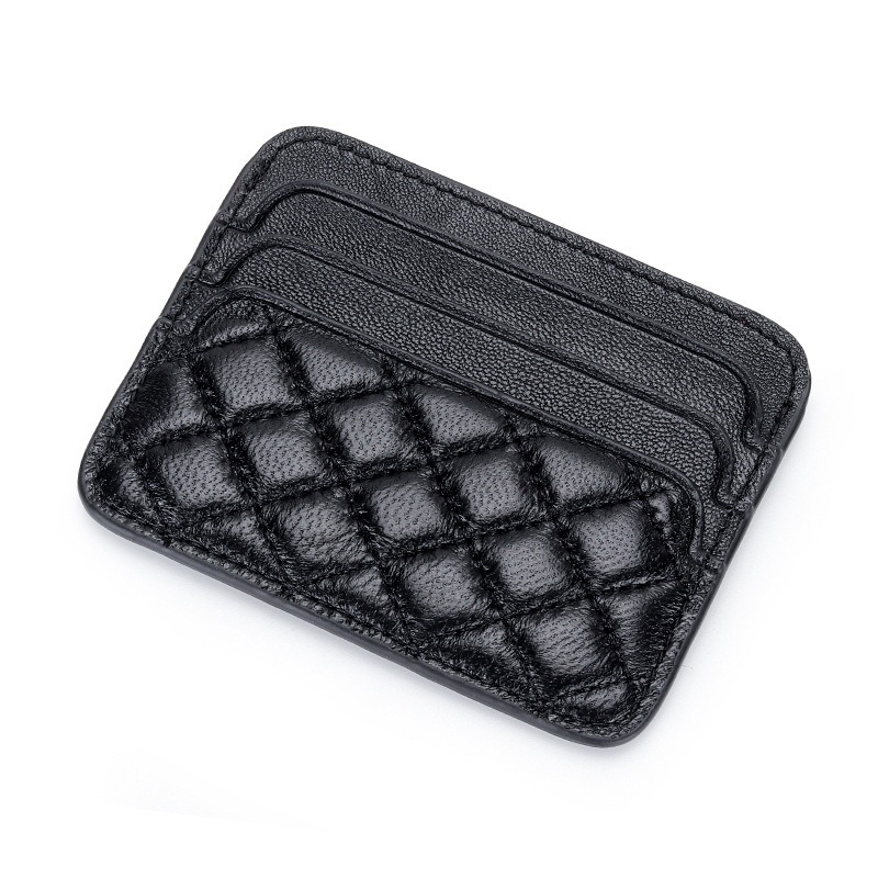 Sheepskin Women's Card Holder with Compact and Ultra-Thin Design Package Weight 0.07kg