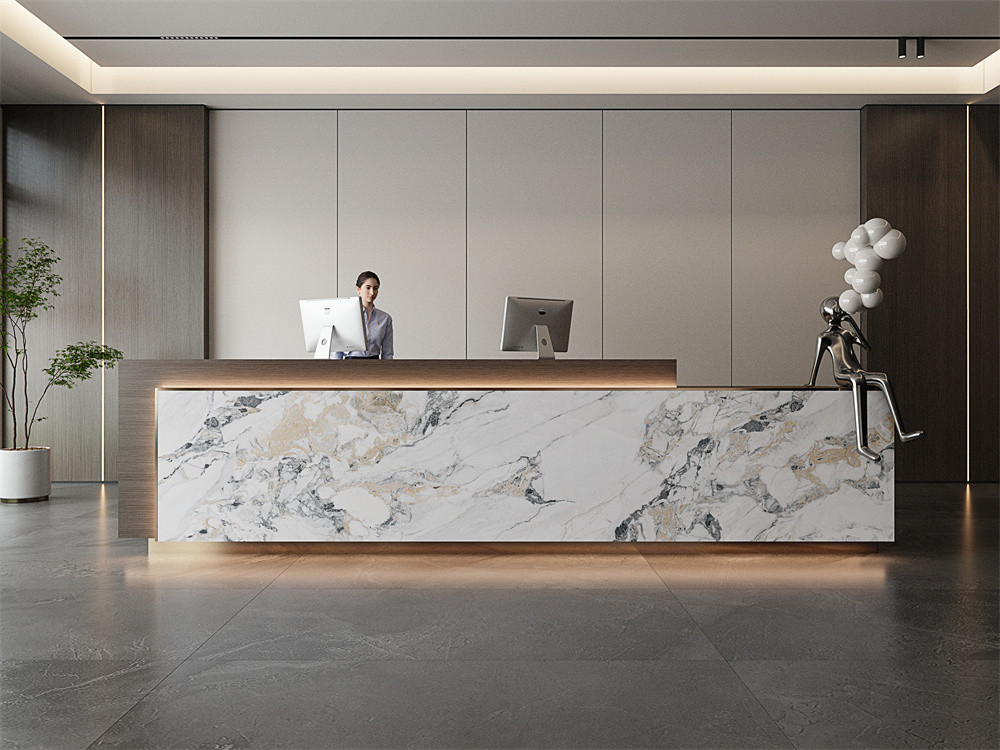 Anti-Slip Wall Marble Slabs And Polished Glazed Porcelain Sintered Stone Slab 1600x3200mm For Project And Hotel