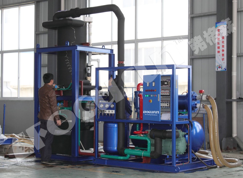 Stainless Steel 304 Direct Cooling System 40HQ Containerized Block Ice Making Machine