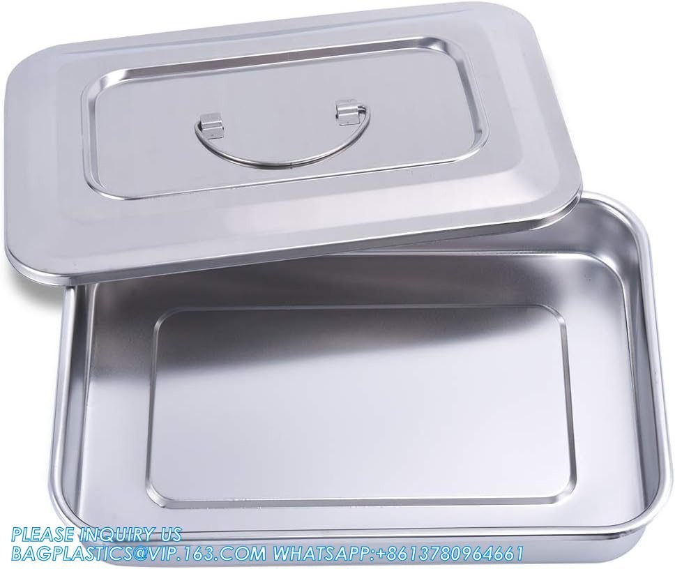 Medical Surgical Trays Stainless Steel Dental Instruments Tray Organizer Holder Sterilization Plate Trays Boxs