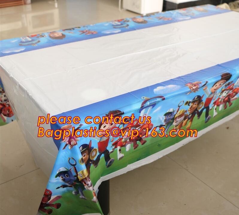 WHOLESALE DISPOSABLE PE PRINTED POLKA DOTS PARTY TABLE CLOTH, TABLE COVER,1PCS/BAG,600BAGS/CTN,SEASONAL PACKAGING TPU EV