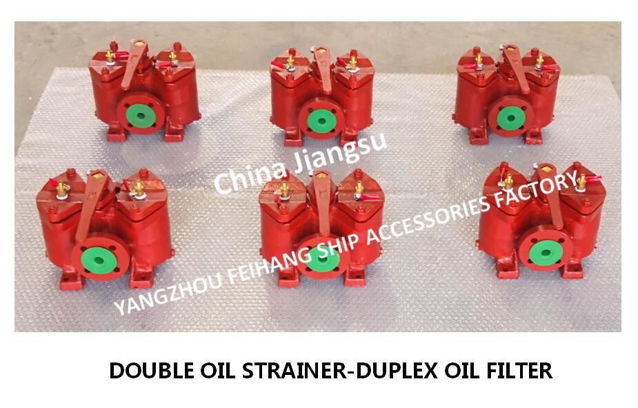 DOUPLEX OIL STRAINER-DOUBLE OIL FILTER BODY MATERIAL - CAST IRON CARTRIDGE MATERIAL - STAINLESS STEEL
