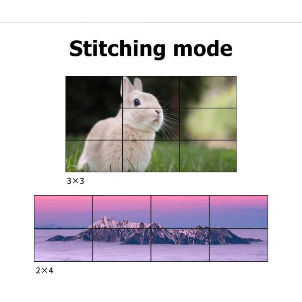 YUV444 Input Color Format Video Wall Controller 8 Inputs and 9 HDMI1.3 Outputs