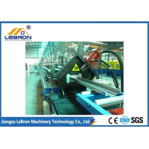 Red and blue2018 new type PLC control automatic door frame roll forming machine