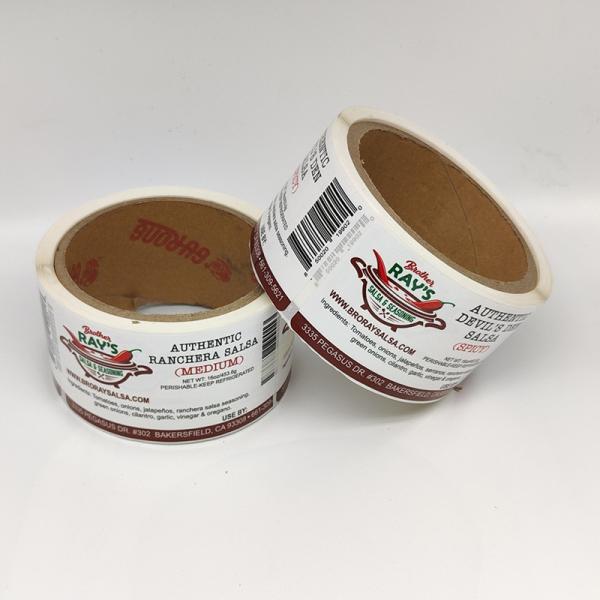 CMYK Printable Preserved Food Adhesive Labels Waterproof Self Adhesive Food